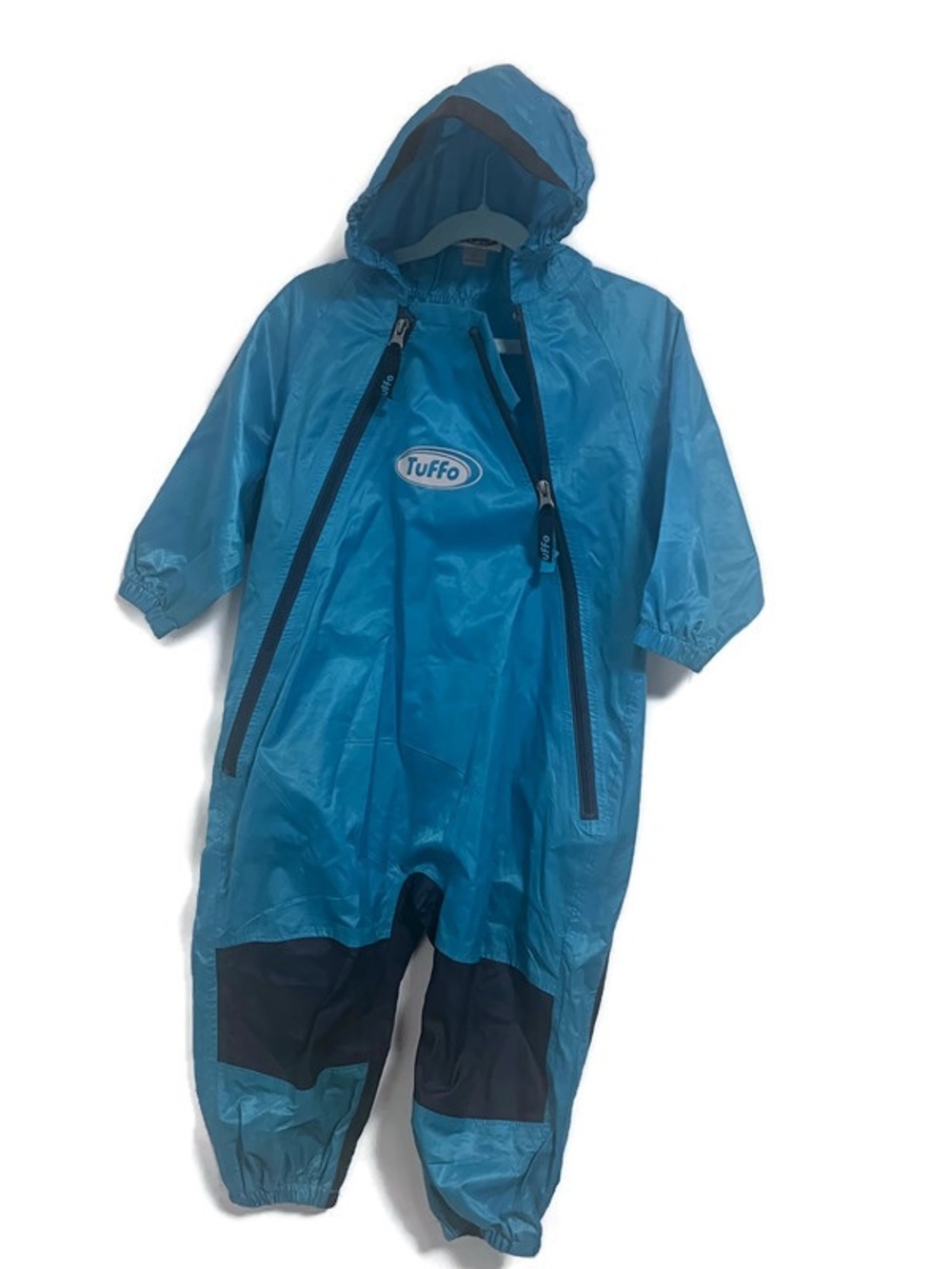 Tuffo Kids Waterproof Hooded Rain Suit - Bright Blueberry, size 2T
